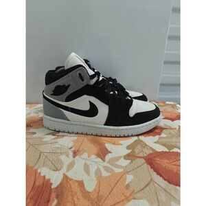 Jordan 1 Mid SE Light Black Gray Canvas Women's Basketball Shoes Size 7